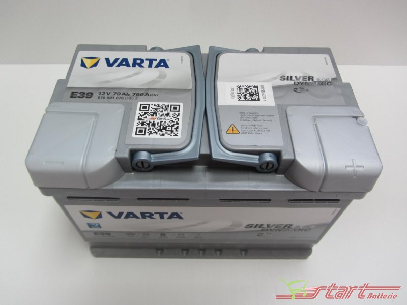 BATTERIA VARTA E39 AGM START-STOP PLUS 70AH 760A POLO + DX AUDI VW